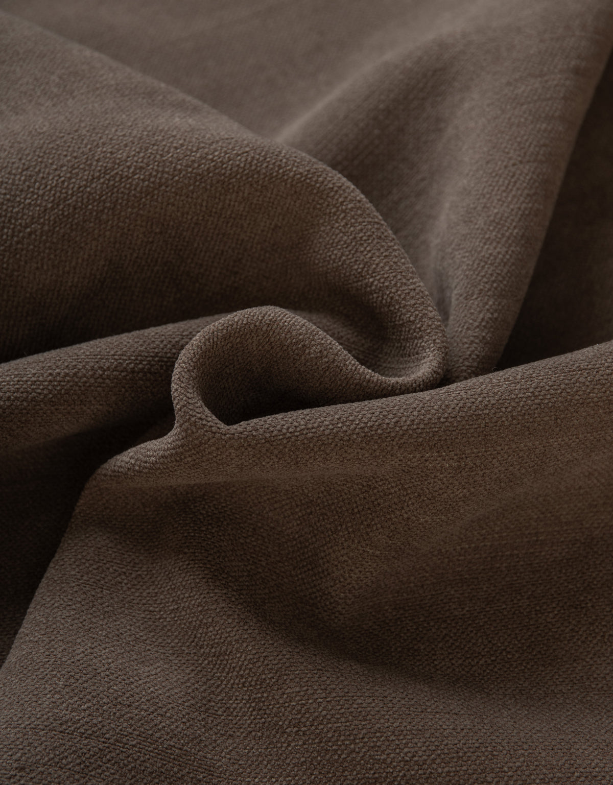Close-up of brown curtain fabric