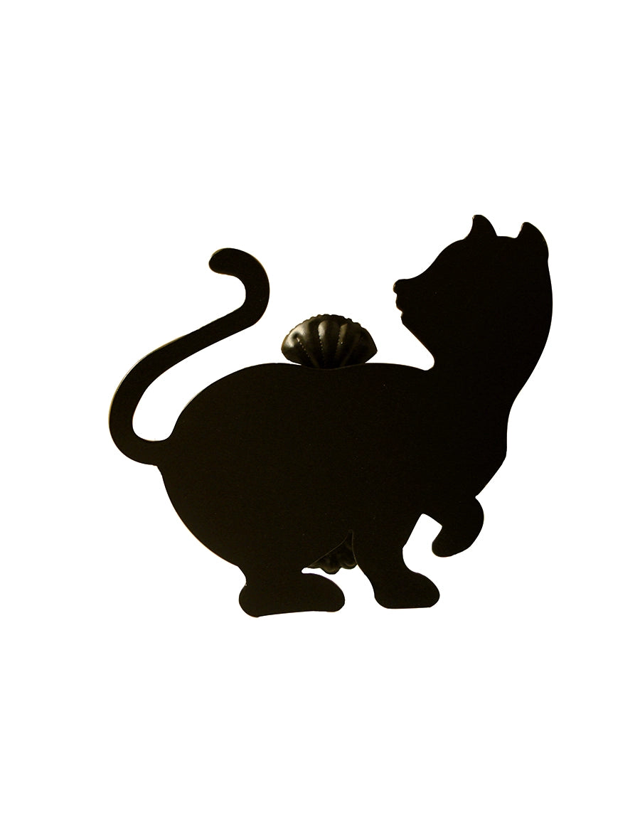 Napkin ring with figurine, cat