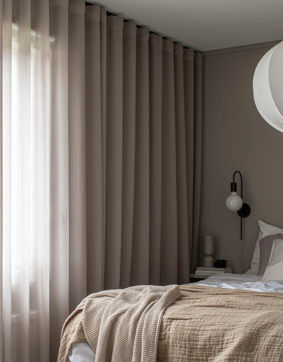 Made-to-measure curtain Vilja, greige