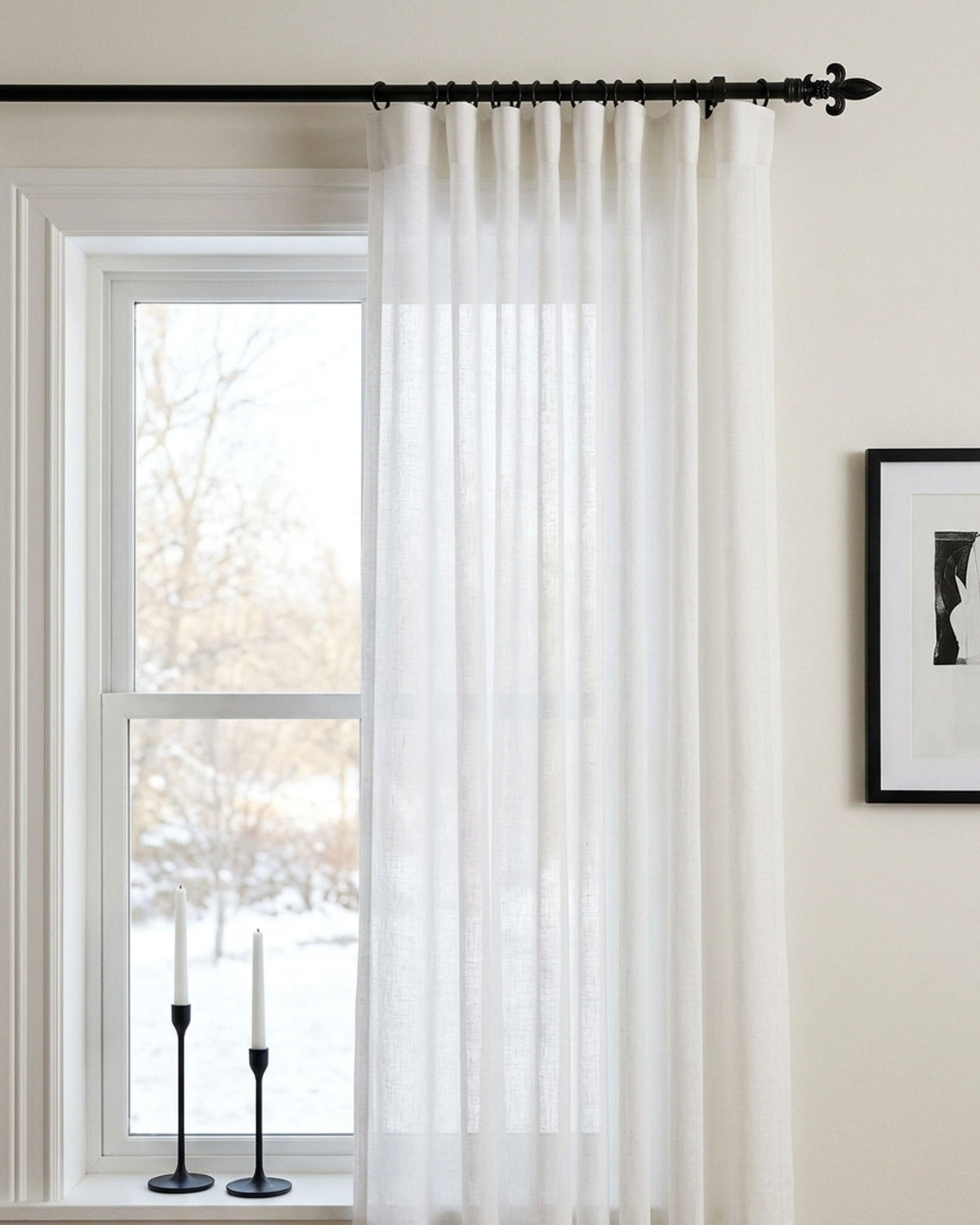 Curtain pole Lilja, 13/16 mm, black