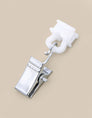 Curtain track gliders for U-track with metal clip