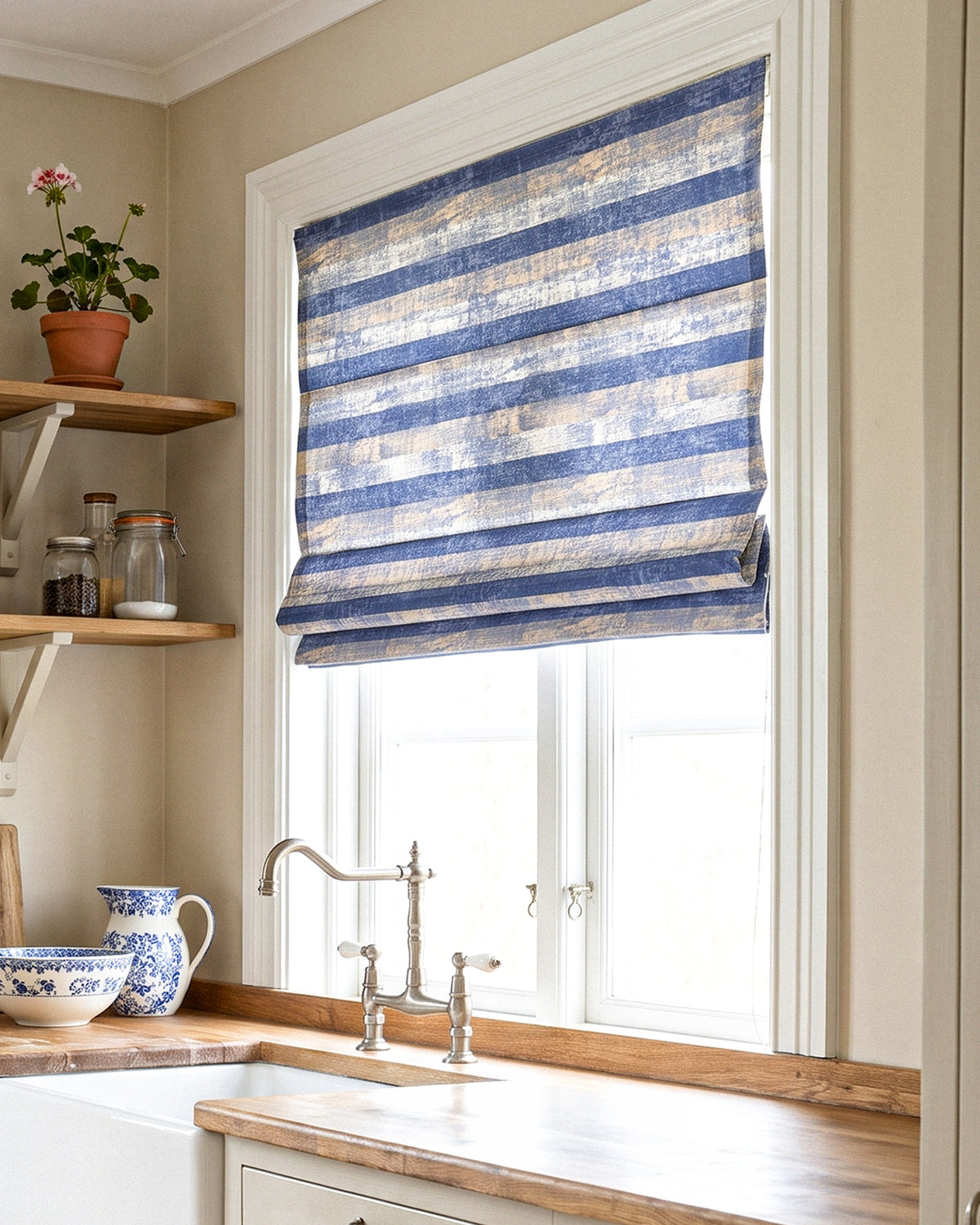 Roman Blind Old Wood