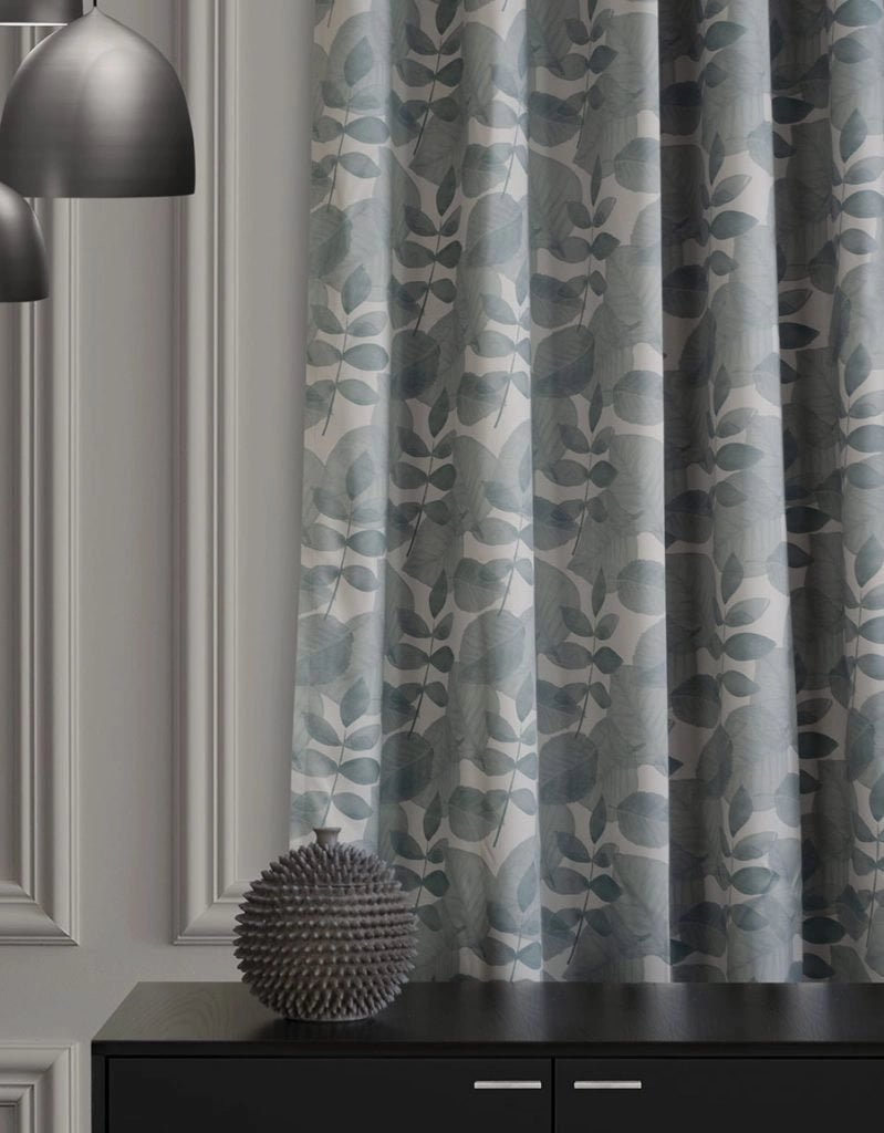 Made-to-measure curtain, room-darkening, Agatha, green