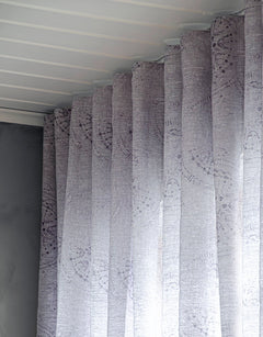 Made-to-measure curtain, Old Orient, grey/purple