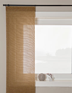 Naturfärgad rustik panelgardin
