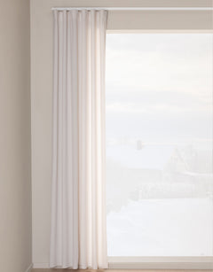 White curtain in velvet
